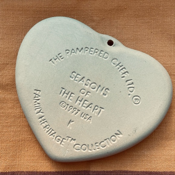 PAMPERED CHEF Clay Cookie Mold 1997 Seasons of the Heart Grandmillenial - Picture 4 of 5